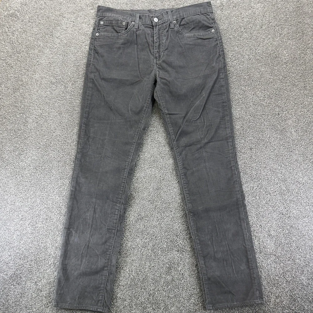 Levis 511 Slim Jeans Mens 34x32 Gray Corduroy Stretch Denim Casual Pants